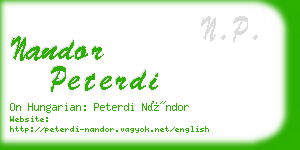 nandor peterdi business card